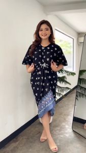 Dress Kaftan Batik Jumputan Pesta Kondangan Remaja Modern Terbaru Baju Imlek Adinda