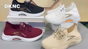 Korean Ladies Casual Sports Shoes Flat Four Seasons Rubber Shoes