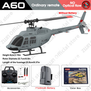 A60 RC Helicopter 2.4G 6-Aixs Gyroscope 4CH Altitude Hold Optical Flow Remote Control Helicopter Toys For Kid Adult