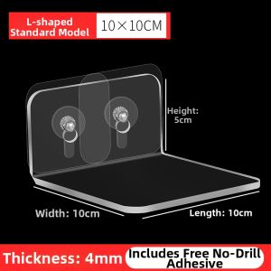 YOUKAMAN | Transparent Drill-Free Bathroom Shelf