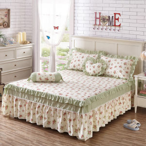 ผ้าคลุมเตียงสไตล์เจ้าหญิงผ้าฝ้ายแท้ ผ้าคลุมเตียงแบบเดี่ยว ผ้าคลุมเตียงฤดูร้อน ผ้าคลุมเตียงแบบอเนกประสงค์สำหรับทุกฤดูกาล