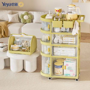 Mobile Baby Supplies Storage Rack Bedroom Drawer Foldable PP Material Universal Space Organizer Yeyaa YY-250225