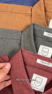 POLICE Kemeja Polos Cotton Twill Slub Regular Fit Pria