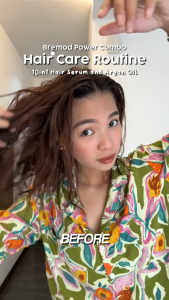 Bremod 10 in 1 Hair Serum+Morrocan Argan Oil Serum Repair Dry Protects hair Smoothes frizz Treatment Care Makes hair shiny andsmooth BR-H052+BR-H031