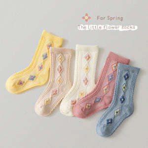 Lollipop Socks Infant Flower Socks for 0-2 Years Knee High Toddler Socks Cute Long Socks Baby Socks Comel Stokin Baby Cartoon Socks Cute Socks Girls Stokin Budak Cute Stokin Baby Girls