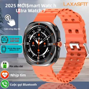 Đồng Hồ Thông Minh LAXASFIT 2025 Ultra Màn Hình HD 1.52 Inch Bluetooth Đàm Thoại Theo Dõi Thể Thao Dành Cho Nam Nữ Tích Hợp Theo Dõi Nhịp Tim Và Giấc Ngủ
