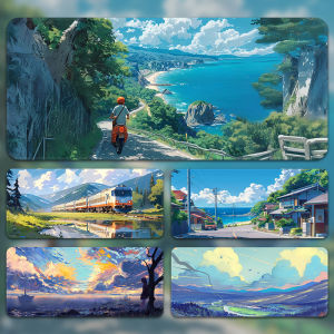 Extra Large Office Gaming Computer Mouse Pad Slip Resistant Rubber Mat for Men Dormitory Home Use Anime Healing Desk Mat