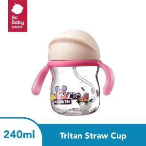 Sakumini X BC Babycare Monster Sippy Cup Straw Botol Minum Sedotan Anak Bayi