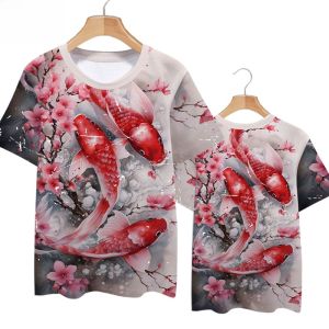 Ice Silk Quick Dry Short Sleeve T-Shirt Casual Lightweight Half Sleeve Geometric Pattern round Neck Men Women Summer Cool Top