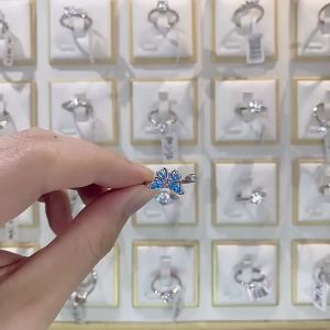 Nhẫn Xoay Giảm Căng Thẳng Hình Hoa Hướng Dương Đính Pha Lê Thời Trang Cổ Điển Nữ Tính Phụ Kiện Trang Sức Ngón Tay Dễ Thương Lãng Mạn Nhẫn Cocktail