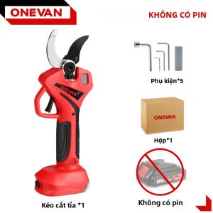Kéo Tỉa Cành Điện Không Dây ONEVAN 2500W Động Cơ Không Chổi Than Dụng Cụ Cắt Tỉa Vườn Tương Thích Với Pin Makita