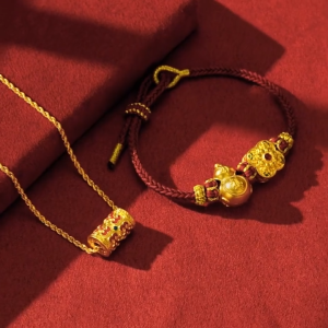 CHOW TAI FOOK 周大福 Palace Museum Collection 故宫 24K 999 Pure Gold Charm R35630 R35644