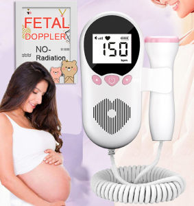 【เจลฟรี】เครื่องอัลตร้าซาวด์ขนาดพกพาเครื่องตรวจจับการเต้นของหัวใจดอปเปลอร์ของทารกในครรภ์เครื่องวัดชีพจรแอลซีดี2.5MHz กระเป๋าหลอดเลือด Doppler