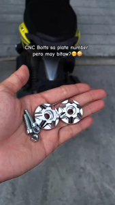 HBK Motorcycle bolt Parts Accessories CNC Alloy Bar End Plate Holder License Plate Frame Bolts