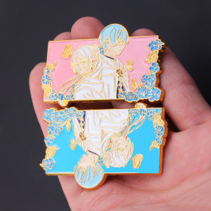 ญี่ปุ่น Frieren อะนิเมะคู่เคลือบ PIN ป้ายเข็มกลัดสําหรับผู้หญิง Lapel Pins สําหรับกระเป๋าเป้สะพายหลังแฟชั่นเครื่องประดับอุปกรณ์เสริมของขวัญ