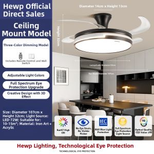 HUIPU | Full Spectrum Eye-protection Fan Light