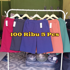 Promo 5PCS Celana Kulot Pendek Wanita Dewasa Jumbo