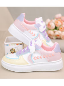 Girls Running Shoes Breathable Sports Sneakers Spring Autumn New Style Children White Casual Shoes Little Girls Board Shoes