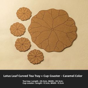 SHUANGYU | Creative Lotus Shape Tea Mat with Water Absorption and Heat Insulation