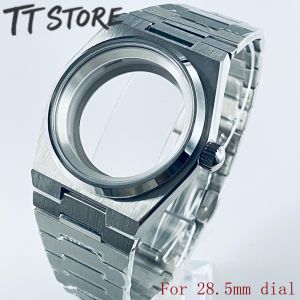 40mm Watch Case Fit 28.5mm Dial For NH35 NH36 NH38 NH70 Movement Sapphire Glass Polished Bezel Watch Mod Parts