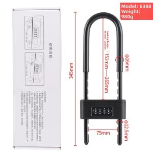 FENGHONGTAO | U Shape Five-Digit Password Glass Door Lock Security