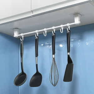 KOREA DeHUB Kitchen Bathroom Vacuum Pad Multi Hanger Bar Wall Mounted ABS Punch-free Shelf Multi-purpose Bars Hook