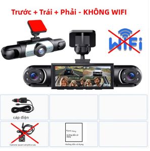 Camera Hành Trình Ô Tô 4Lens 360 Độ Ghi Hình WiFi Độ Phân Giải 1080P Camera 3/4 Kênh (trước Phải Trái Sau) Với Chức Năng Ghi Hình Vòng Lặp
