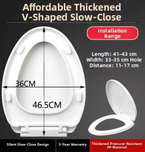 ZHIZHOU | Universal Thick Slow Closing Toilet Seat