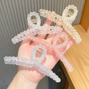 Frosted Translucent Hair Clip Back of Head Plate Hair Shark Clip Female Exquisite  Hair Accessories