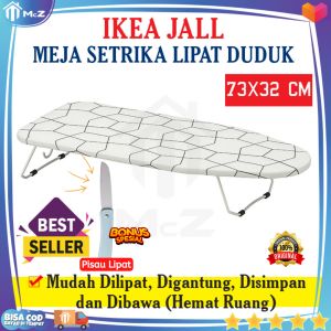 Meja Setrika Lipat Duduk 73x32 cm Putih Bonus Pisau Lipat - Alas Setrika - Meja Gosok Setrika - Meja Strika Duduk - Tatakan Setrika - Meja Setrika - Meja Gosokan - Meja Strika Lipat - Meja Gosokan Duduk - Meja Setrika Portable Lesehan IKEA - bisa COD