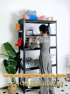 Full Metal Shelf Heavy-duty Steel Storage Rack Adjustable Heigh Shelves Integrated Metal Pegboard