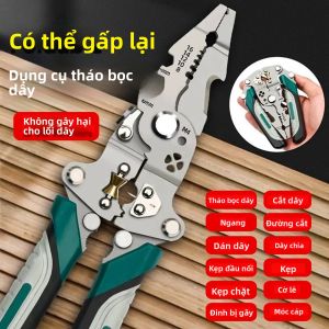 Dụng Cụ Tháo Dây Có Thể Gập Lại Với Ròng Rọc Dụng Cụ Thợ Điện Đa Chức Năng Kìm Uốn Dây Quấn Dây Bằng Thép Carbon Dụng Cụ Cầm Tay Cho Công Việc Điện Tự Làm