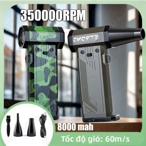 Quạt Turbo Di Động Có Màn Hình LED 350000PRM Điện Tốc Độ Cao Máy Thổi Khí Động Cơ Không Chổi Than Có Thể Điều Chỉnh Gió Bạo Lực Thổi Cho Gia Đình DIY