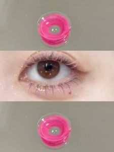 NEBULA best-selling pink red cosplay colored contact with solution Yearly Use 14.0mm mini
