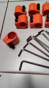 Klem pipa sawit 33mm 2 Baut KLS dan Kunci L Original malaysia