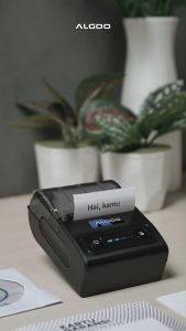 ALGOO Mini Printer Mobile Thermal Kasir Cetak Struk USB BLUETOOTH BATERAI