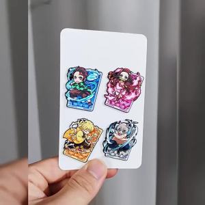 Miniso | 4Pcs/Set Demon Slayer Enamel Pins Kimetsu No Yaiba Tanjiro Nezuko Zenitsu Inosuke Metal Brooch Badge Anime Lapel Pin