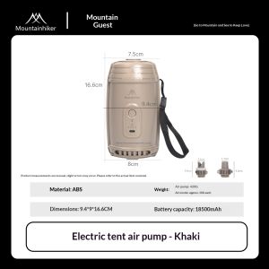 Mountainhiker | MOUNTAINHIKER Portable USB Rechargeable Air Pump Inflator for Tent Mattress Pool Float Camping Gear