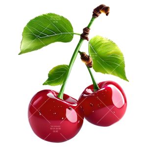 Modern Minimalist Cherry Fruit Pattern Fridge Door Decal Waterproof Sun Protection PVC Wall Sticker for Double Door Quad Door Fridge