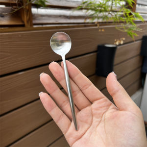 Thìa Pha Chế Cà Phê Bằng Thép Không Gỉ Mờ Phong Cách Bắc Âu Thìa Trộn Đồ Uống Lạnh Thìa Tráng Men Cao Cấp Cho Đồ Tráng Miệng