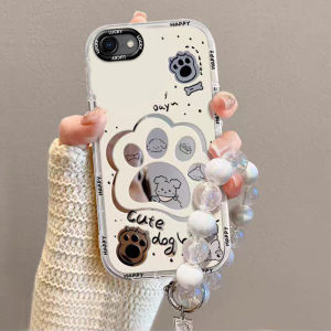 Apple 8 plus Womens Cute Cartoon Style Transparent Mirror Surface Full Protection Simple Design Anti-Fall High-End Sensation Silicone Case