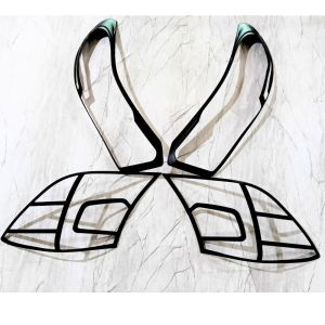 Paket Garnish Lampu Depan & Garnis Belakang Mobil Brio 2023 Hitam