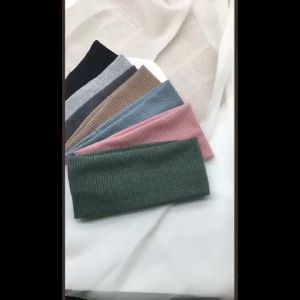 Stretchable Korean Headband Sweat Absorbing Fashion Turban Sports Breathable Headband Knitted Running Cleansing Band Hair Accessories