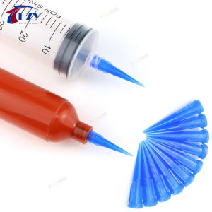 100Pcs 22G TT Plastic Tapered Pinhead Liquid Dispenser Needles Tip Blue plastic gle needle for Refilling Glue Fluid