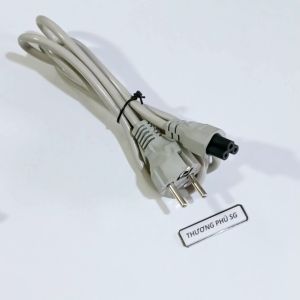Cáp Adapter dài 1.5m / Cáp nguồn 3 lổ Hoa mai cho sạc Laptop adapter LCD....(Chân cắm Tròn - Màu Xám)