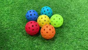 SHPYHT 5Pcs Bền Ngoài Trời Pickleball Bóng 40 Lỗ Đào Tạo Pickleball Phụ Kiện 74Mm Tiêu Chuẩn Dưa Bóng Cho Cuộc Thi
