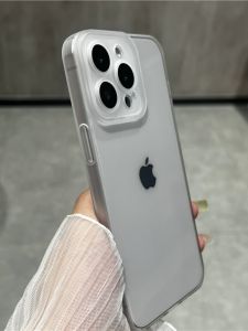 เคสโทรศัพท์ซิลิโคนโปร่งใสแบบเรียบง่ายสำหรับ Apple 15 pro 14 13 pro Max 12 11 XS Max 7 8 plus ป้องกันรอยนิ้วมือ ป้องกันการตกหล่น
