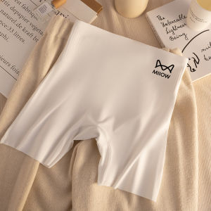 Miiow | Catwoman Seamless Safety Pants Women Summer Ice Silk Thin Anti-Light Non-Rolling Edge Foundation Skin Underwear Two-In-One