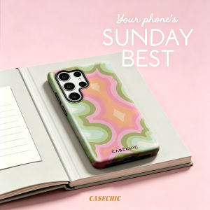Potdemiel | Pastel Wave Swirl For Samsung Galaxy S26 Ultra A56 Exquisitely Pattern Double Protective Phone Cover Cases CaseChic