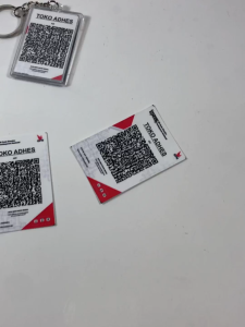 (Paket lengkap) Gantungan Kunci Custom Qris bonus Sticker | Cetak Qris Akrilik Murah Tahan Air Keychain